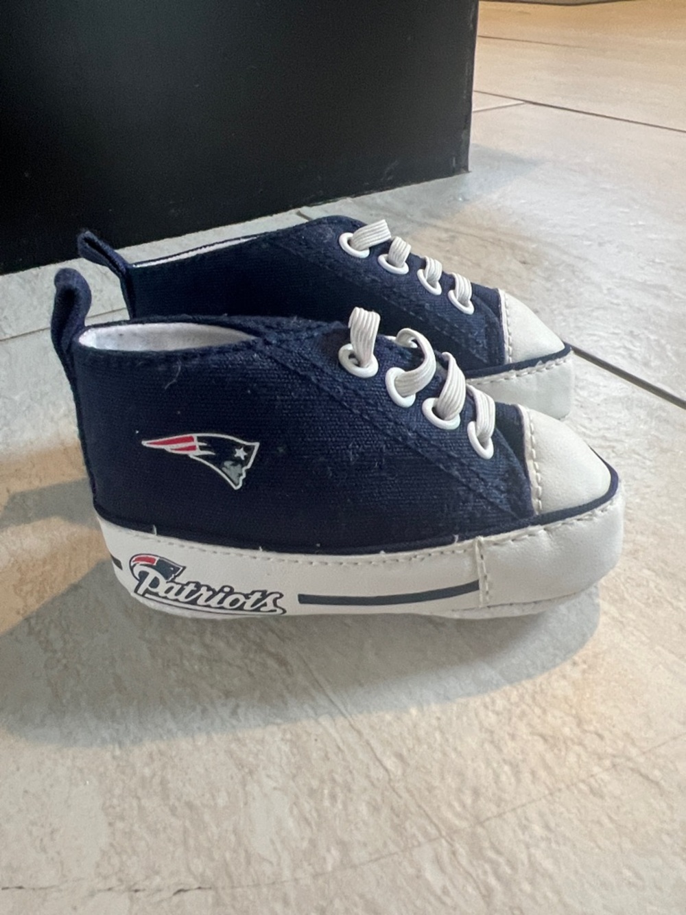 Infant Navy Patriots Logo Baby Sneakers